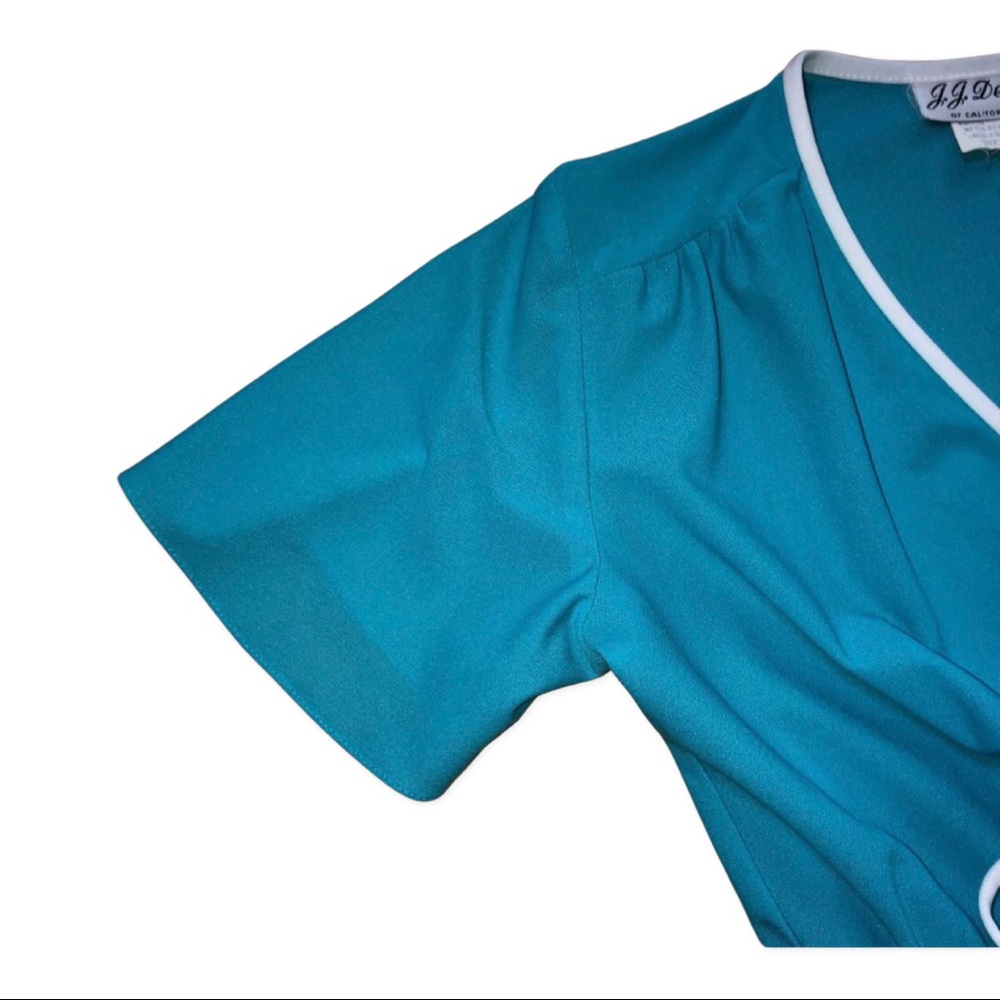 Vintage JJ Dean of California | Blue Knee Length Swing Dress | Size 10 / M - Picture 3 of 6